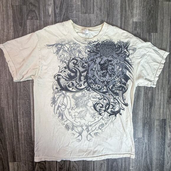 Alstyle Apparel & Activewear Lion Crest Graphic Tee 100% Cotton Made in Mexico - Picture 1 of 6